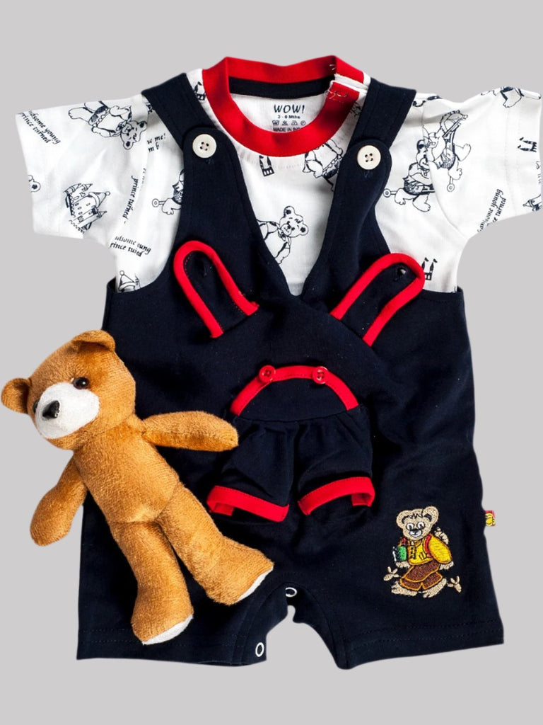 WowBoy_sShort-SleeveTeddyBearRomperwith3DPlushBearandSuspendersOutfitFrontView