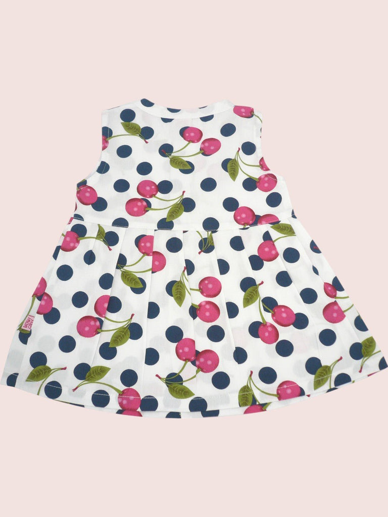 WowGirls_SleevelessCherryandPolkaDotPrintedDressBAckView