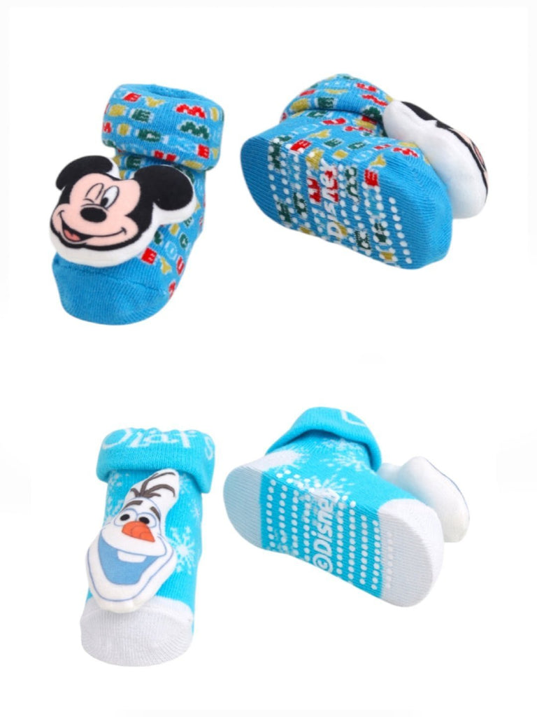 Disney_3D_Socks_Duo_Mickey_Mouse_and_Frozen_Olaf-_Front_Back_View