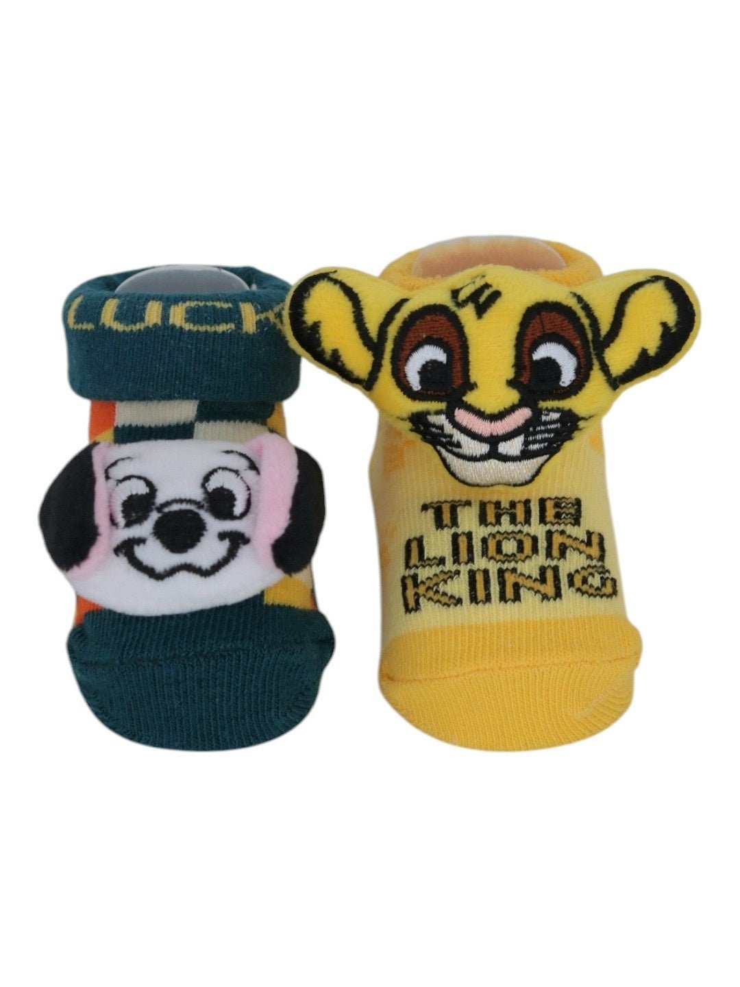 Yellow Bee Disney 3D Socks Duo – Simba & 101 Dalmatians Lucky – Yellow ...