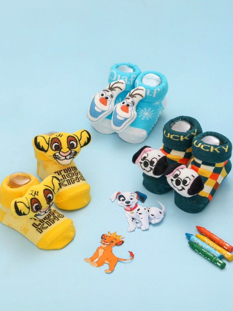 Boys_Disney_3D_Socks_Set_The_Lion_King_101_Dalmatians_Lucky_Dog_Mickey_Mouse_and_Frozen_Olaf-_Creative_View_1