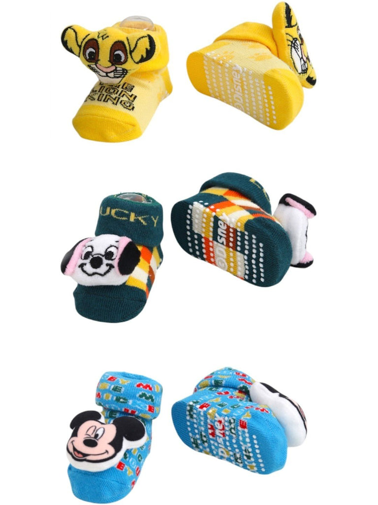 Boys_Disney_3D_Socks_Trio_The_Lion_King_Mickey_Mouse_and_101_Dalmatians_Lucky_Dog-_Front_Back_View_1