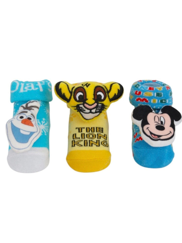 Boys_Disney_3D_Socks_Trio_The_Lion_King_Mickey_Mouse_and_Frozen_Olaf-_Single_Leg_view_1