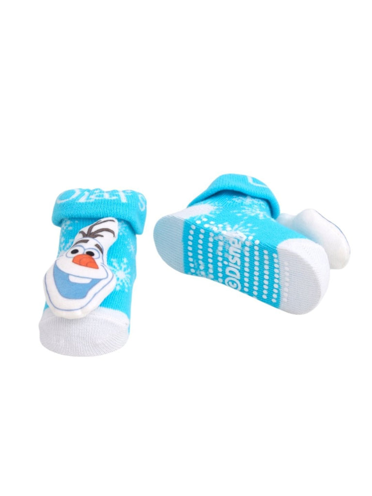 Yellow Bee Boys' Disney Frozen Olaf 3D Socks front and back view