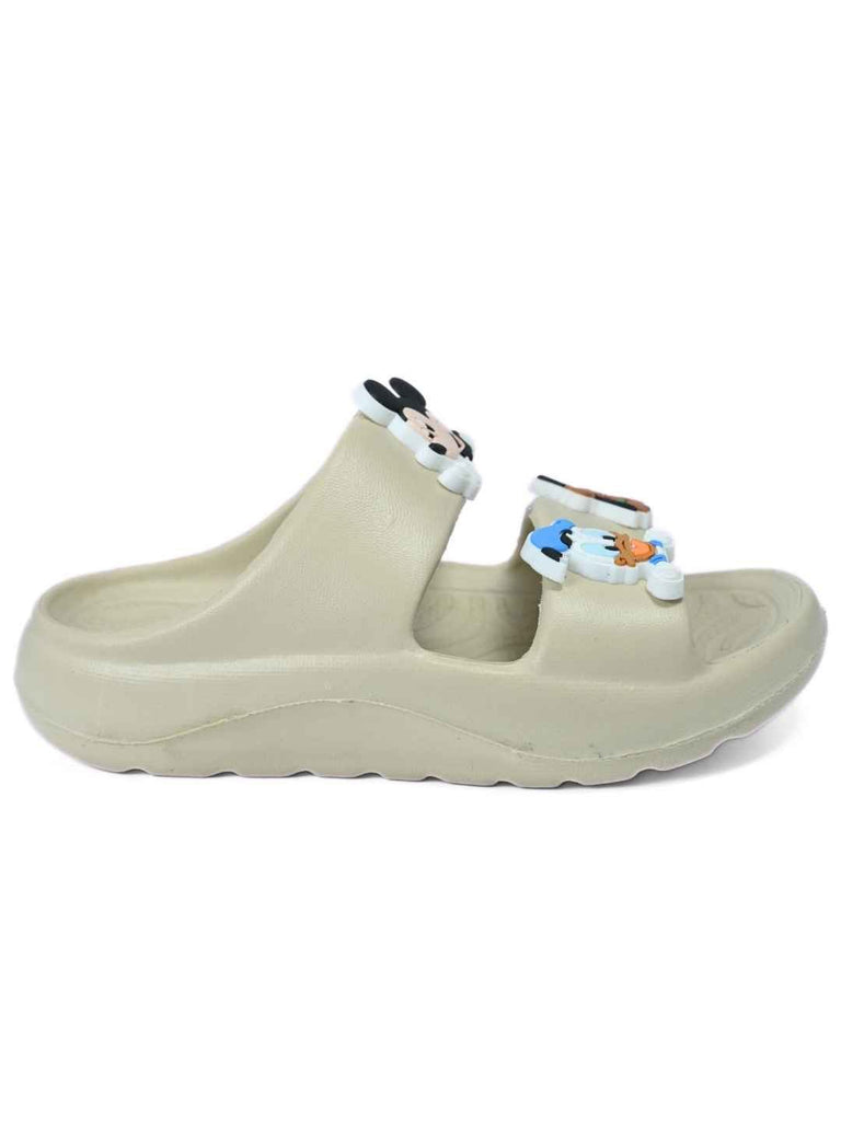 Yellow_Bee_Boys_Disney_Slides_with_Mickey_Donald_Pluto_Charms_Cream_-_Side_View