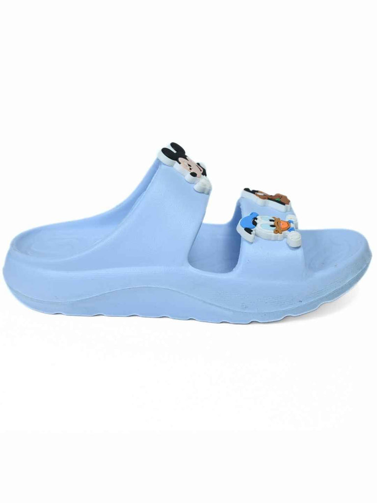Yellow_Bee_Boys_Light_Blue_Disney_Slides_with_Mickey_Donald_Pluto_Charms_-_Side_View
