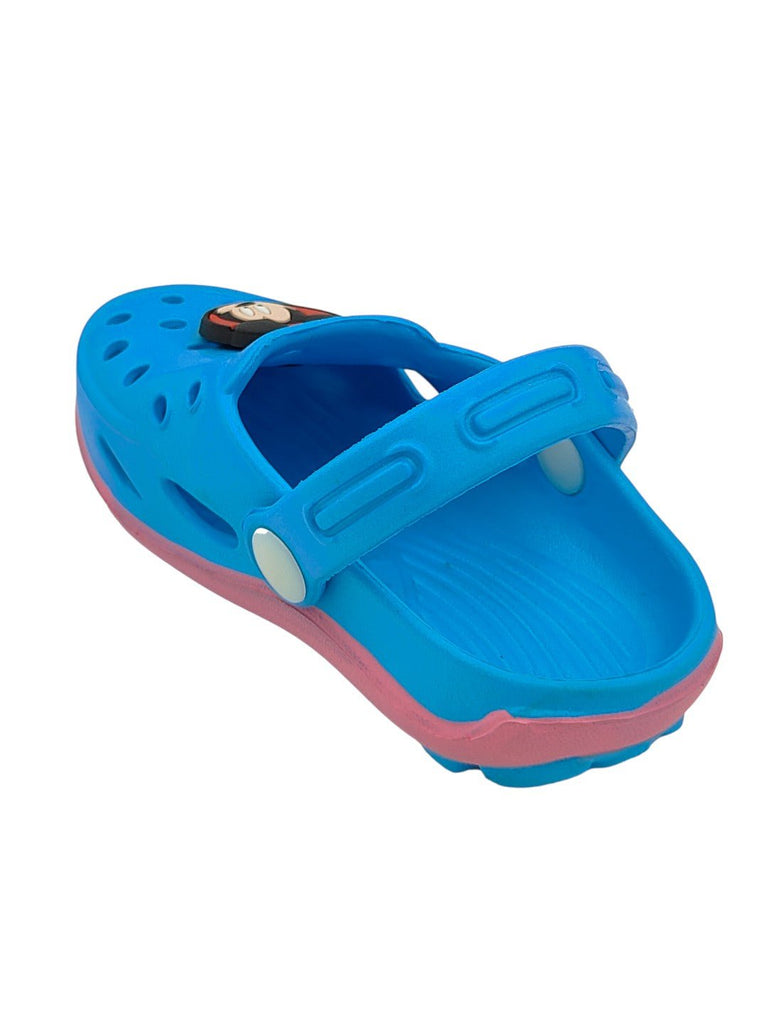 Yellow Bee Boy's Disney Mickey Mouse Charm Clogs– Blue-Back View