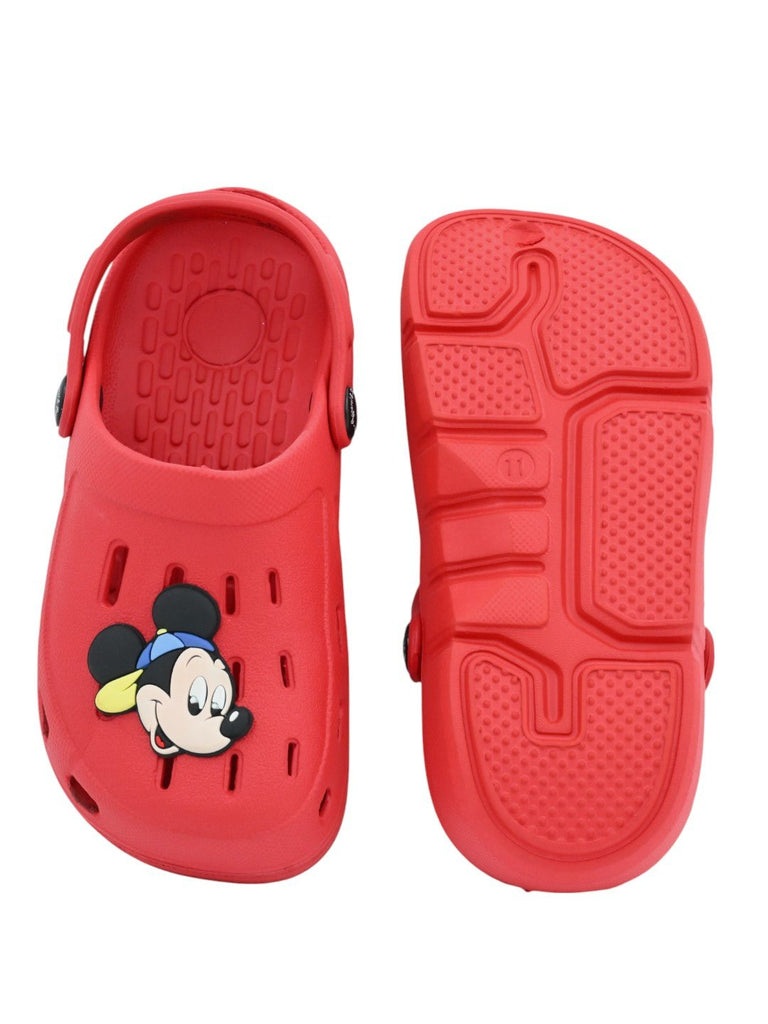YellowBeeBoy_sDisneyMickeyMouseClogsforBoys_Red-Top_BottomView