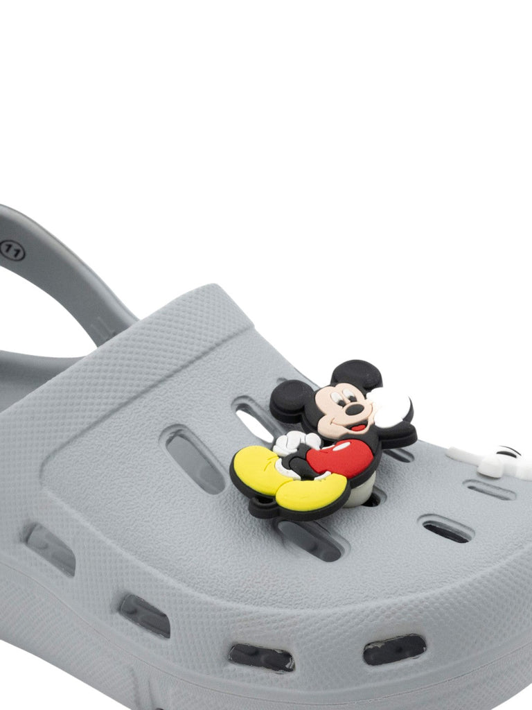 YellowBeeBoys_DisneyMickeyMouseClogswith3DCharacterCharm_Grey-CloseUpView