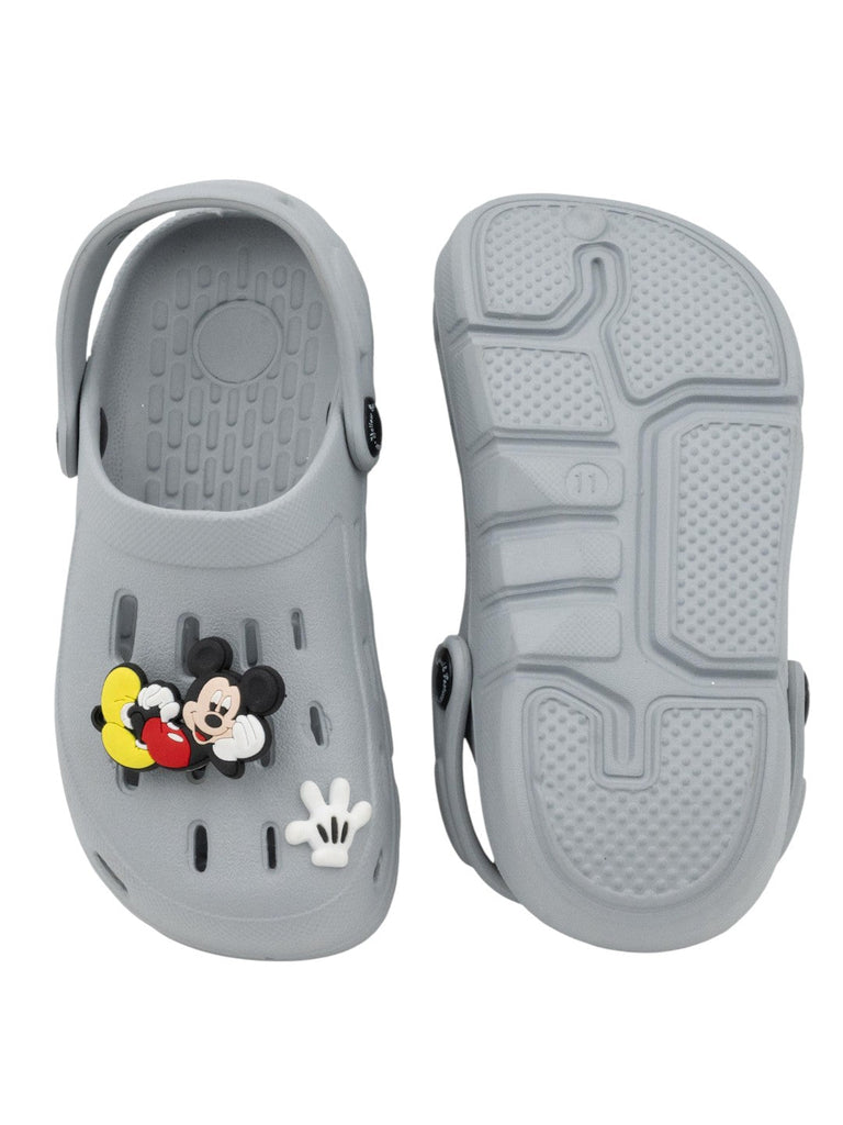YellowBeeBoys_DisneyMickeyMouseClogswith3DCharacterCharm_Grey-Front_BackView