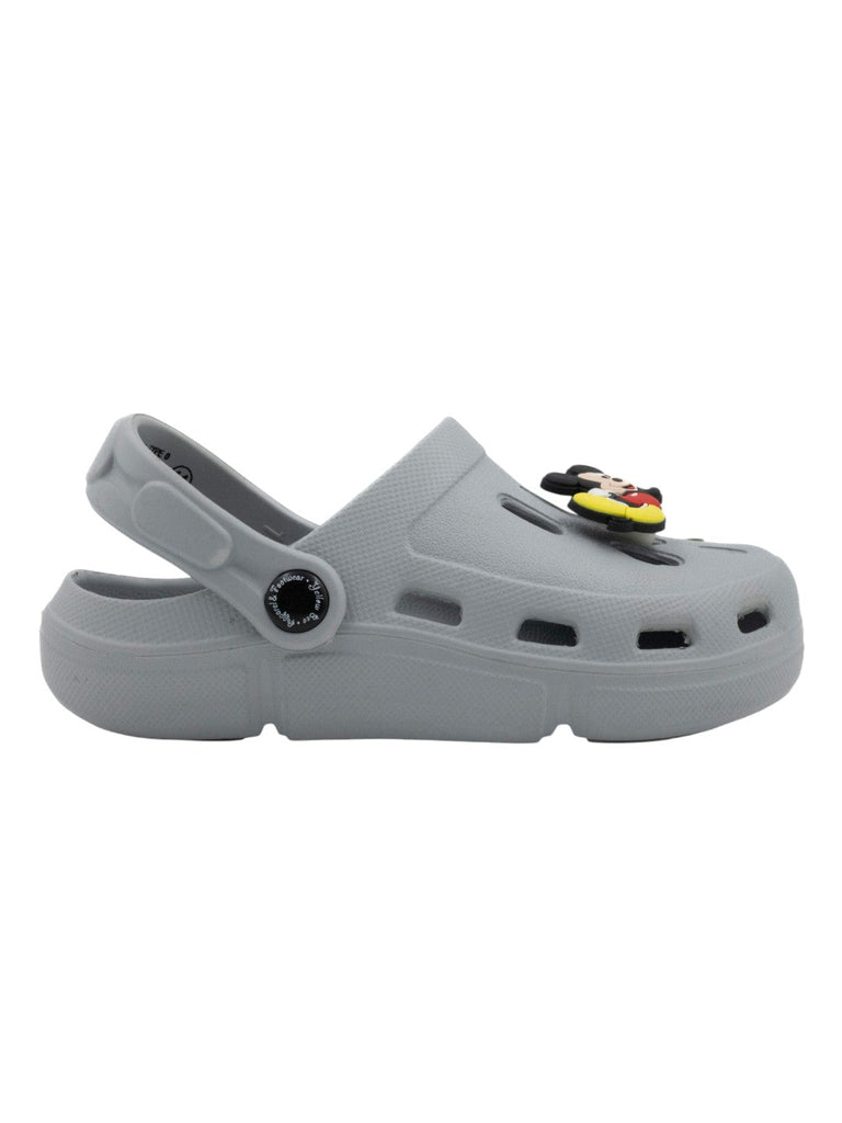 YellowBeeBoys_DisneyMickeyMouseClogswith3DCharacterCharm_Grey-Side View