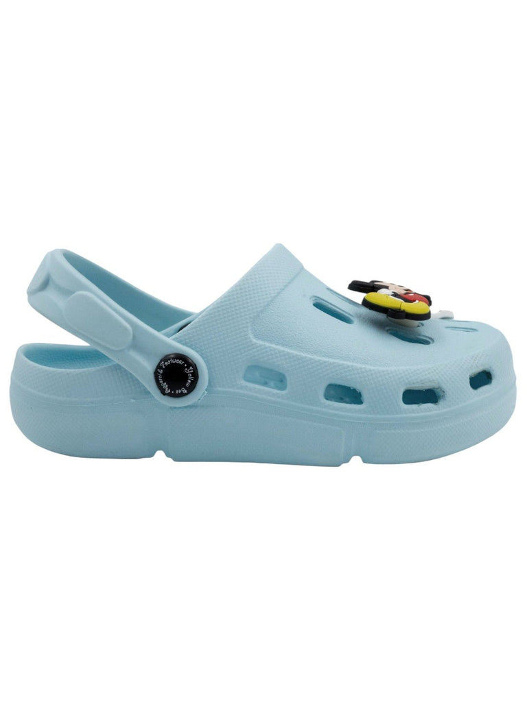 YellowBeeBoys_DisneyMickeyMouseClogswith3DCharacterCharm_LightBlue-SideVIew