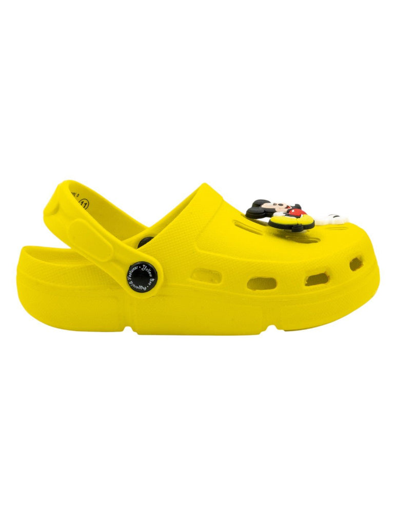 YellowBeeBoys_DisneyMickeyMouseClogswith3DCharacterCharm_Yellow-SideView