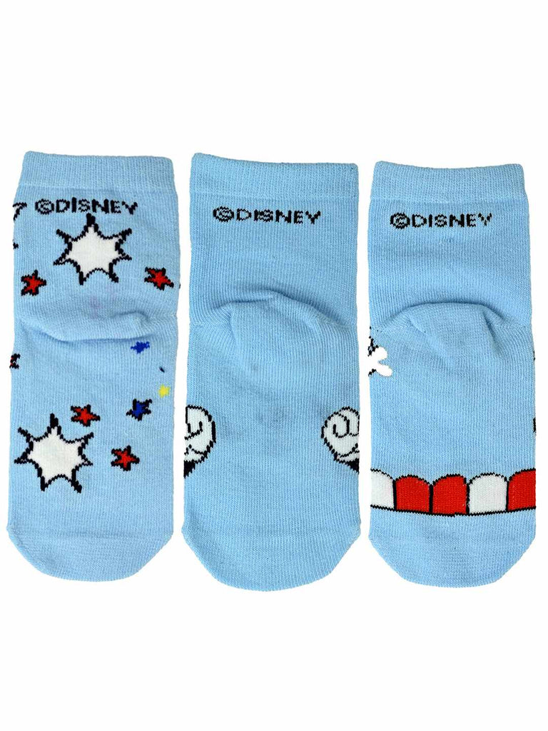 Yellow Bee Boy's  Disney Mickey Mouse Design Cotton Socks – Blue-Full Back View