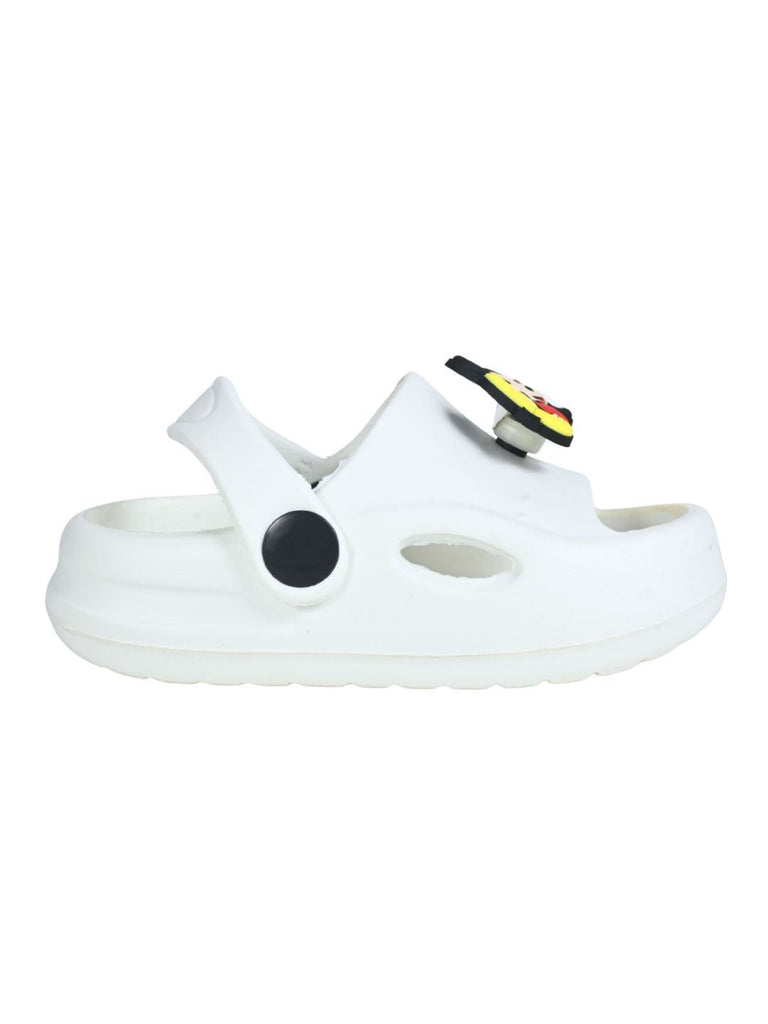 Yellow Bee Boy's Disney Mickey Mouse Rotating Charm Sandals – White  SIde View