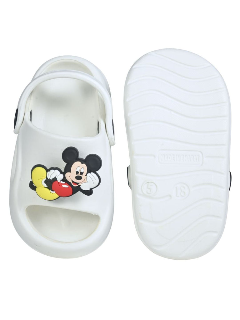 Yellow_Bee_Boy_s_Disney_Mickey_Mouse_Rotating_Charm_Sandals_White_Front & Back View