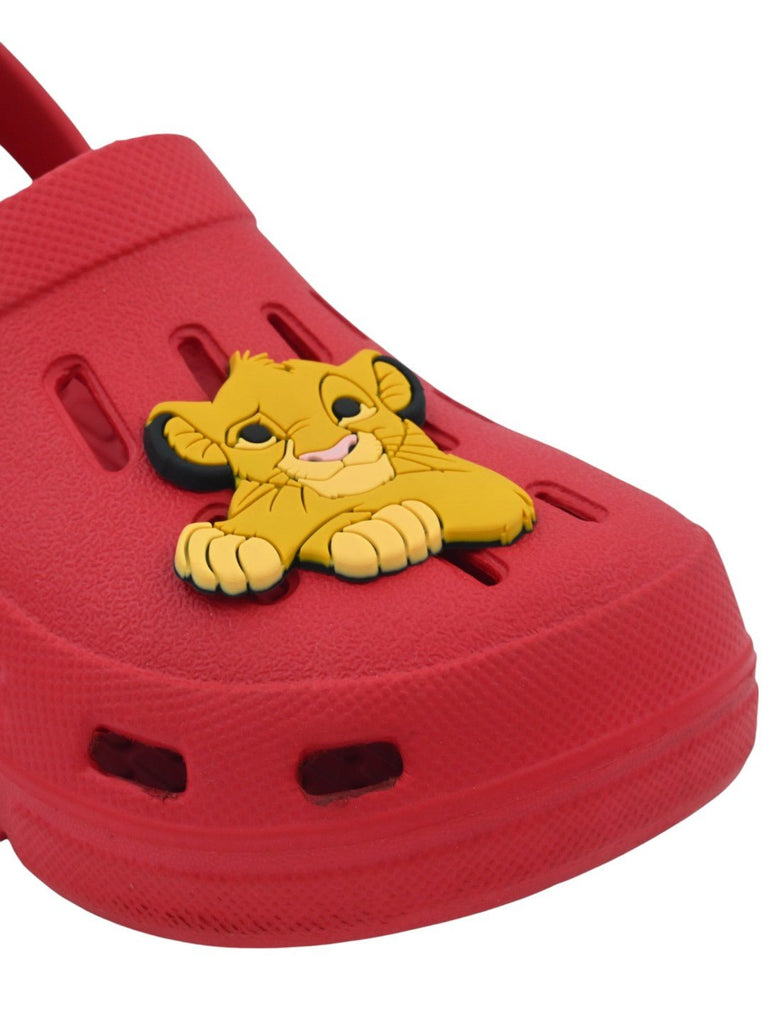 YellowBeeBoy_sDisneySimbaClogswith3DLionKingCharmforBoys_Red-CloseUpView