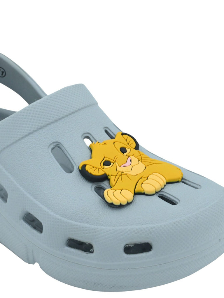 YellowBeeBoy_sDisneySimbaClogswith3DLionKingCharmforBoys_Grey-CloseupView