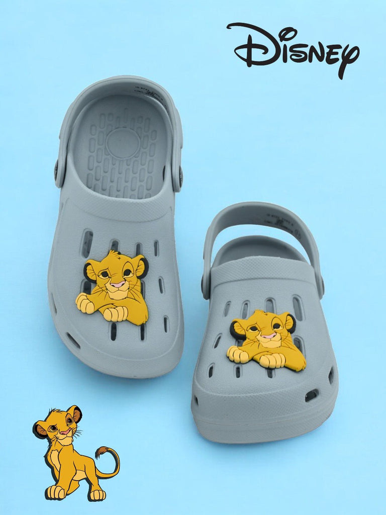 Yellow Bee Boys Disney Simba Clogs with 3D Lion King Charm for Boys-Grey-Creative