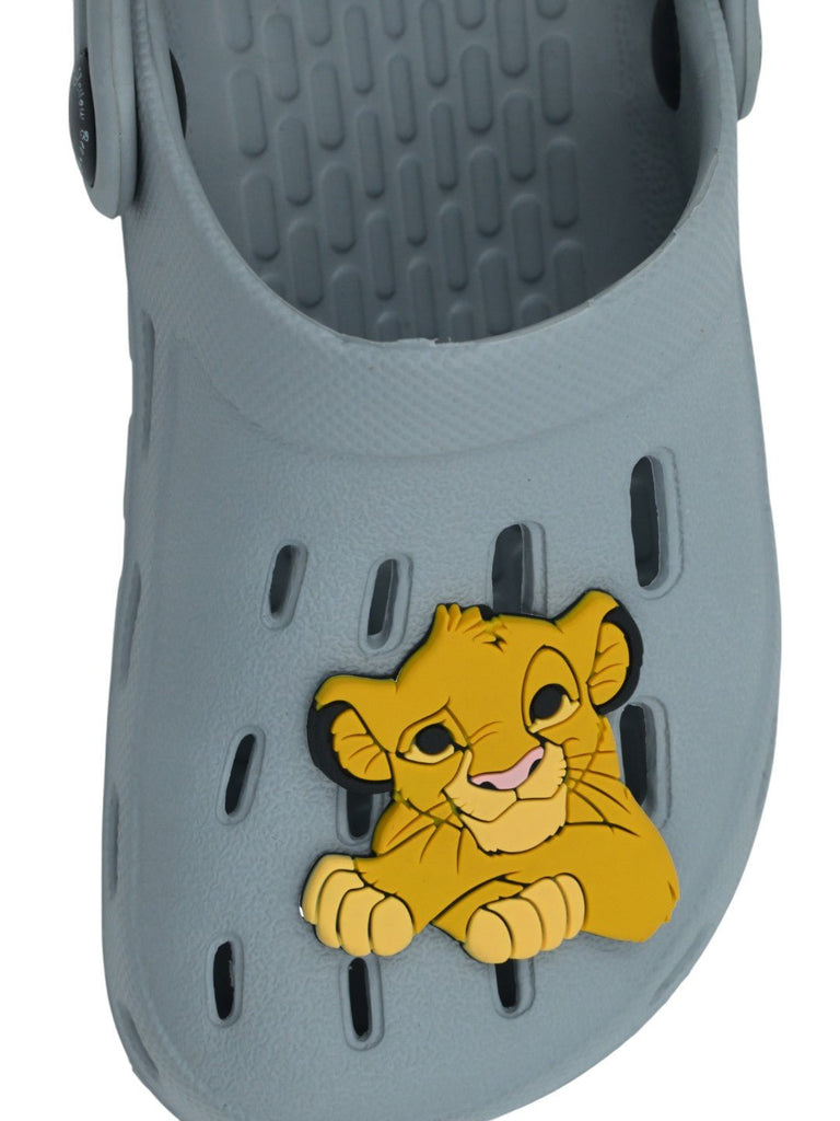 YellowBeeBoy_sDisneySimbaClogswith3DLionKingCharmforBoys_Grey-FrontView