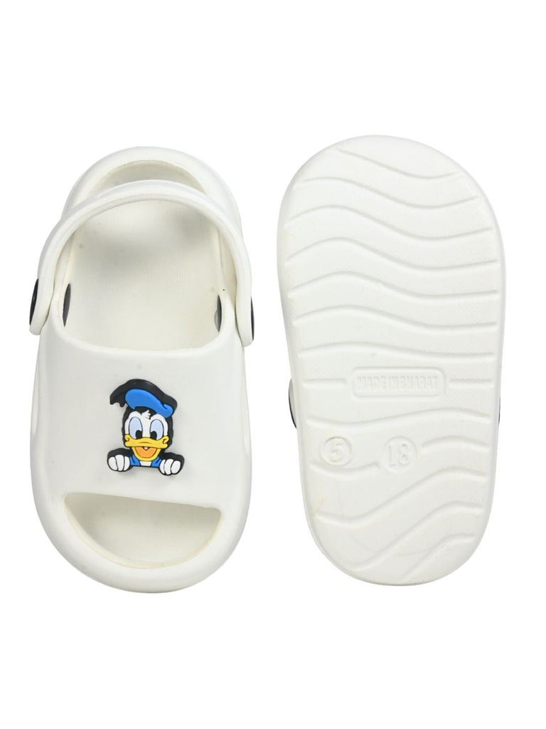 Yellow_Bee_Boy_s_Disney_Sweet_Classic_Donald_Duck_Charm_Sandals_White_Front & Back view