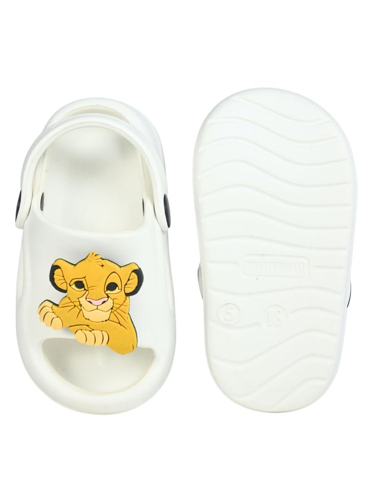 Yellow_Bee_Boy_s_Disney_The_Lion_King_Simba_Rotating_Charm_Sandals_White_Front & Back View