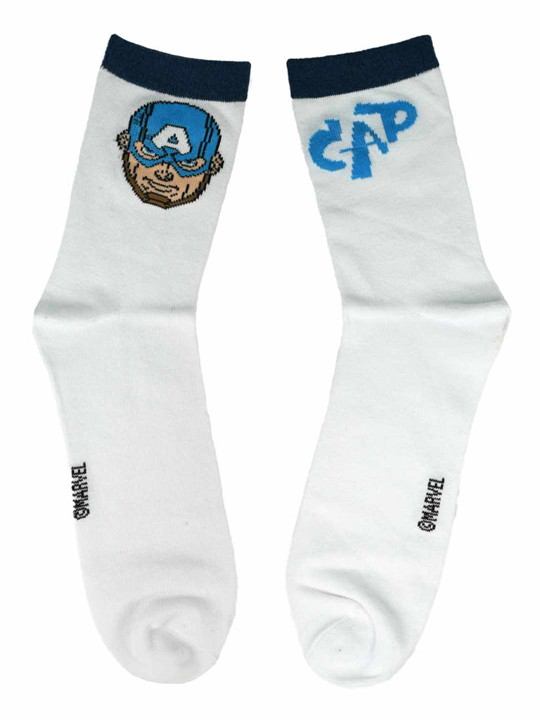 Yellow Bee Boy's Marvel Avengers Hulk, Iron Man & Captain America Design Socks – Multi-Full View