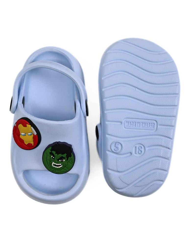 Yellow_Bee_Boys_Marvel_Avengers_Sandals_Iron_Man_Hulk_Captain_America_Charms_Blue_-_Top_And_Bottom_View