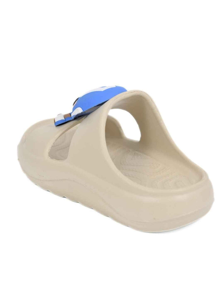 Yellow Bee Boy's Marvel Captain America Cartoon Fun & Stylish Slides - Beige-Back View