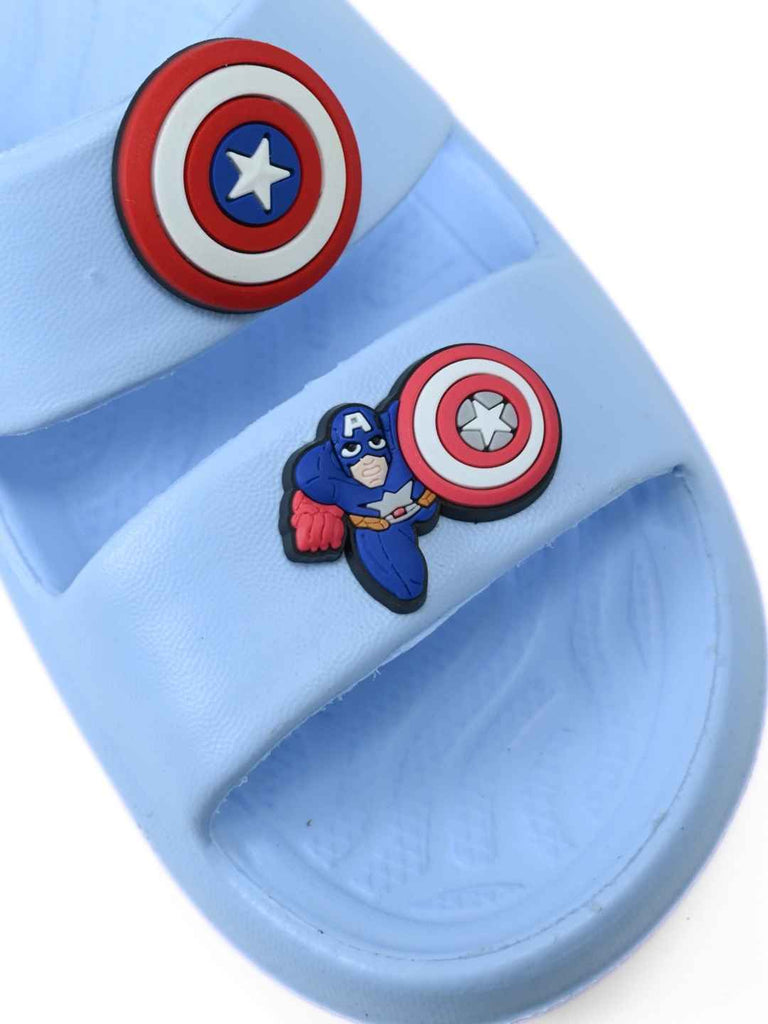 Yellow_Bee_Boys_Marvel_Captain_America_Shield_Hero_Charm_Slides_Blue_-_Close_Up_View