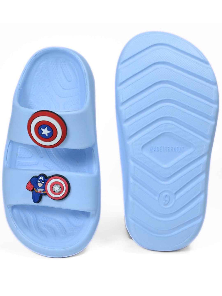 Yellow_Bee_Boys_Marvel_Captain_America_Shield_Hero_Charm_Slides_Blue_-_Top_And_Bottom_View