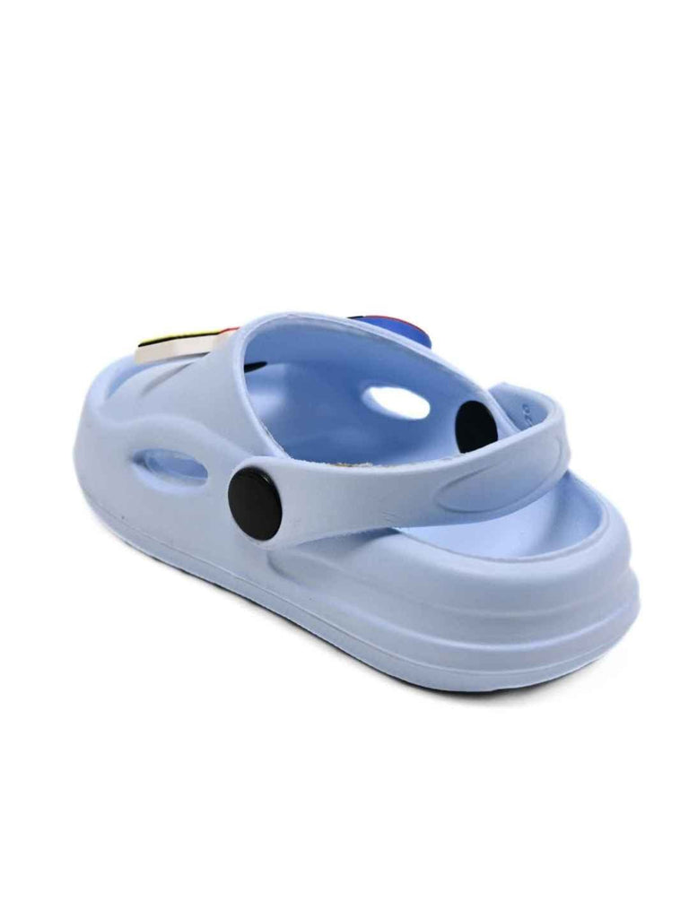 Yellow Bee Boy's Marvel Sandals with 3D Spider man Charm- Blue-Back View-1