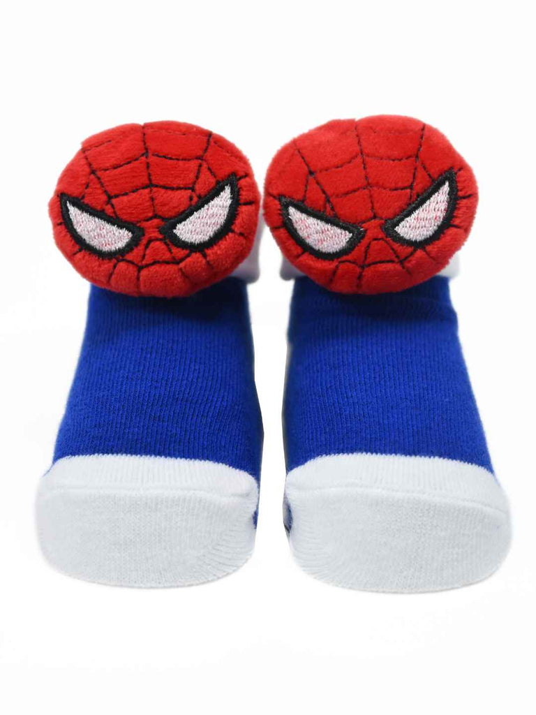 Yellow_Bee_Boy_s_Marvel_Spider-Man_Adventure_Socks_Blue_White_-_Front View