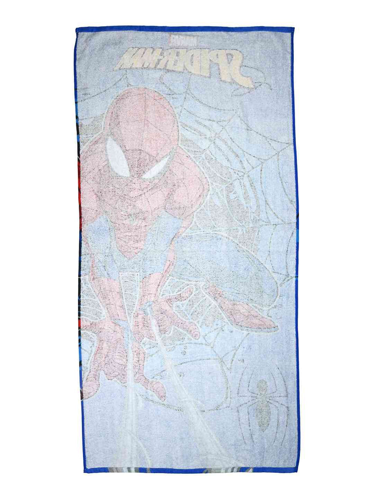 Yellow Bee Boy's Marvel Spider-Man Bath Towel With Superhero Design (500GSM) - Red & Blue, 34 X 64 inches- Back View
