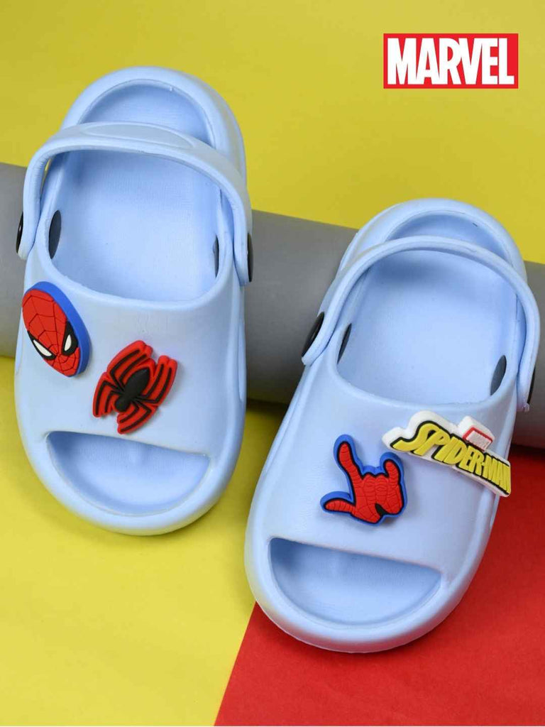 Yellow_Bee_Boys_Marvel_Spider_Man_EVA_Sandals_with_3D_Web_Slinging_Charms_Blue_-_Creative_View