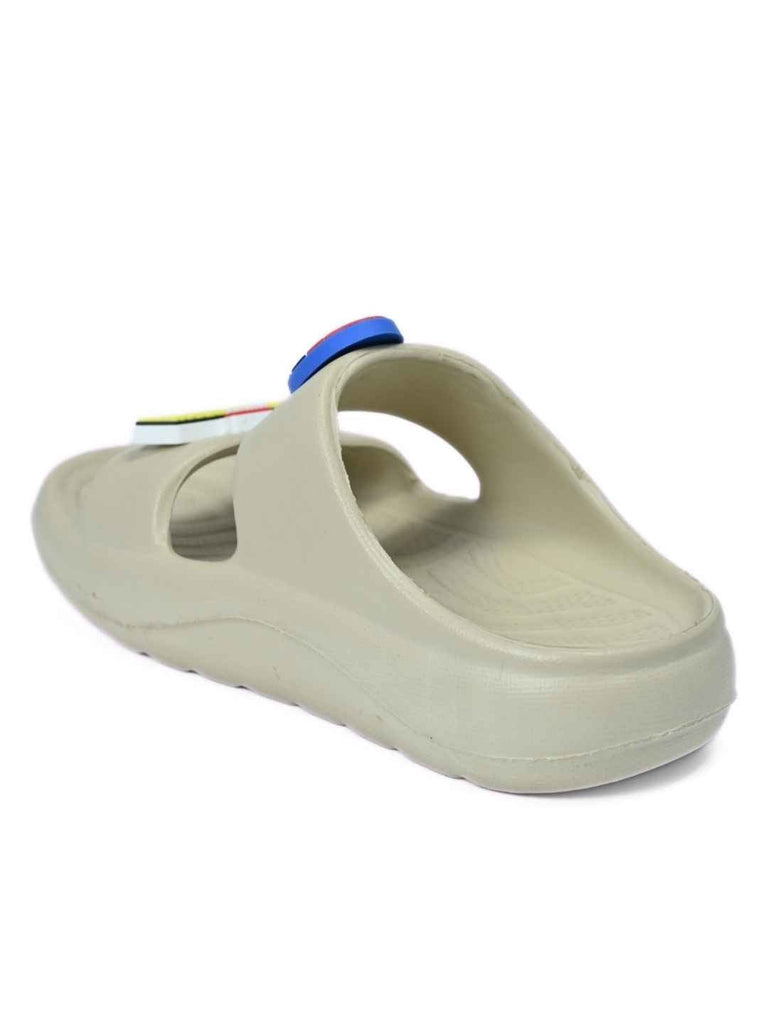 Yellow_Bee_Boys_Marvel_Spider_Man_Slides_with_Face_Logo_Charms_Cream_-_Back_View