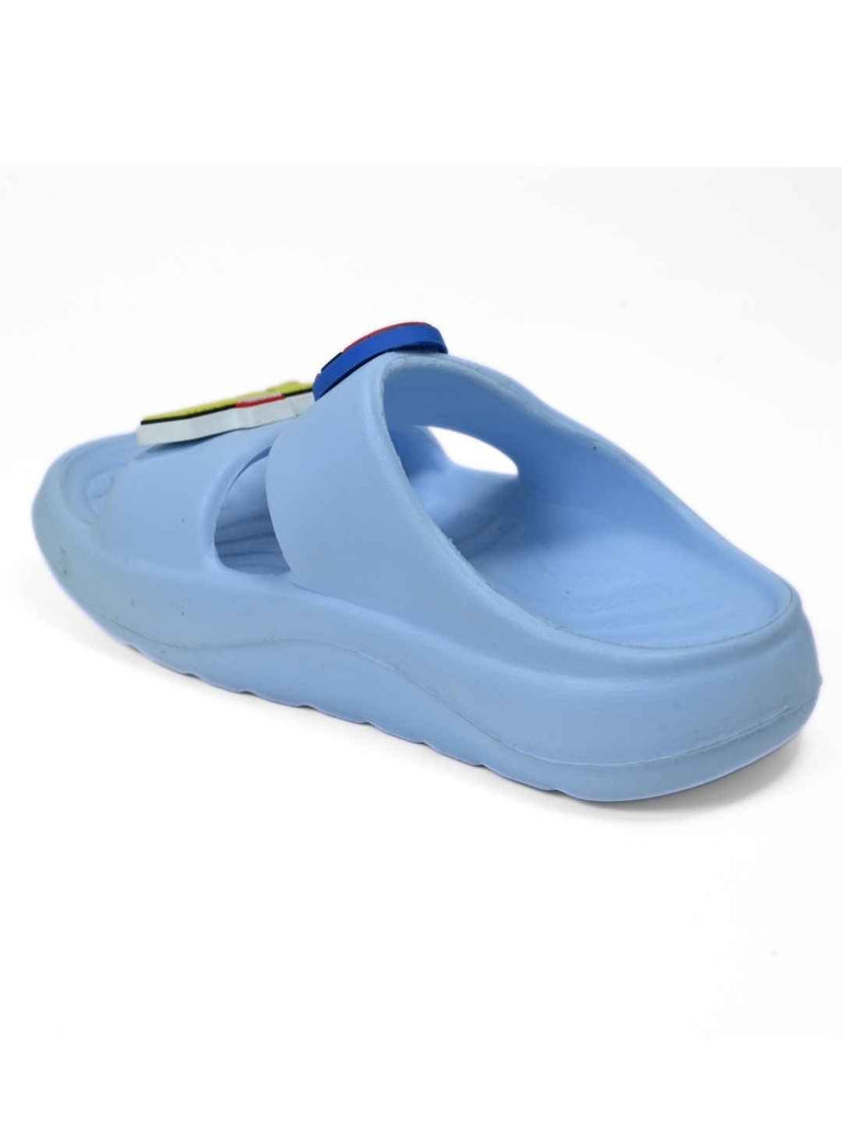 Yellow_Bee_Boys_Marvel_Spider_Man_Slides_with_Face_Logo_Charms_Blue_-_Back_View