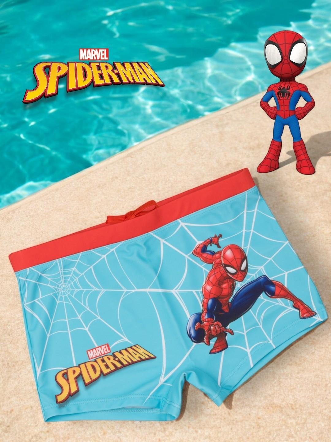 Spider-Man Swim Shorts for Boys – Light Blue Yellow Bee – Yellow