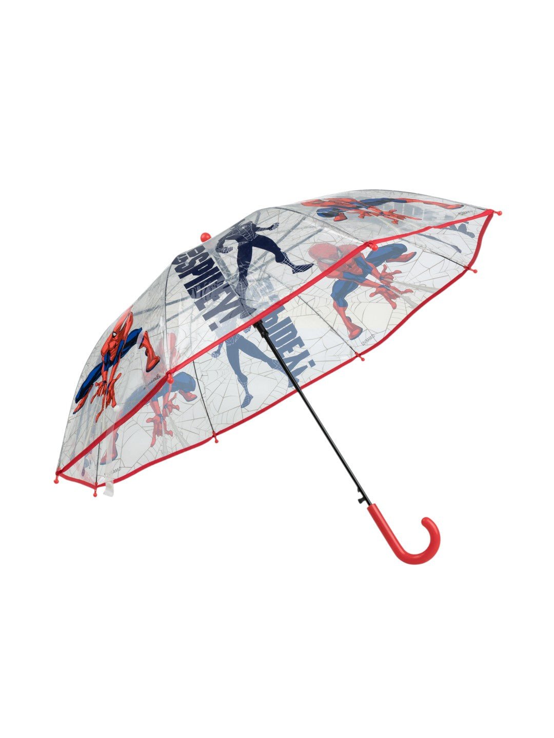 Yellow Bee Boys’ Marvel Spider-Man Transparent Umbrella with Go Spidey Print