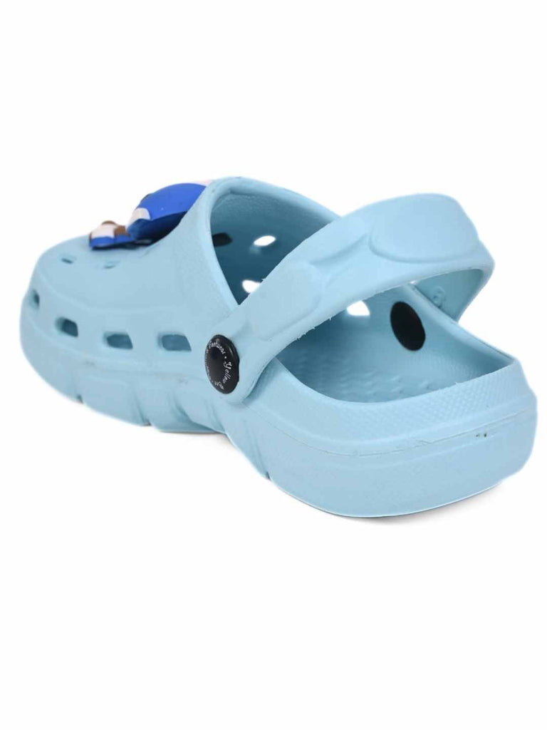 Yellow Bee Boy's Marvel Superhero Clogs with 3D Captain America Design - Blue - Back View