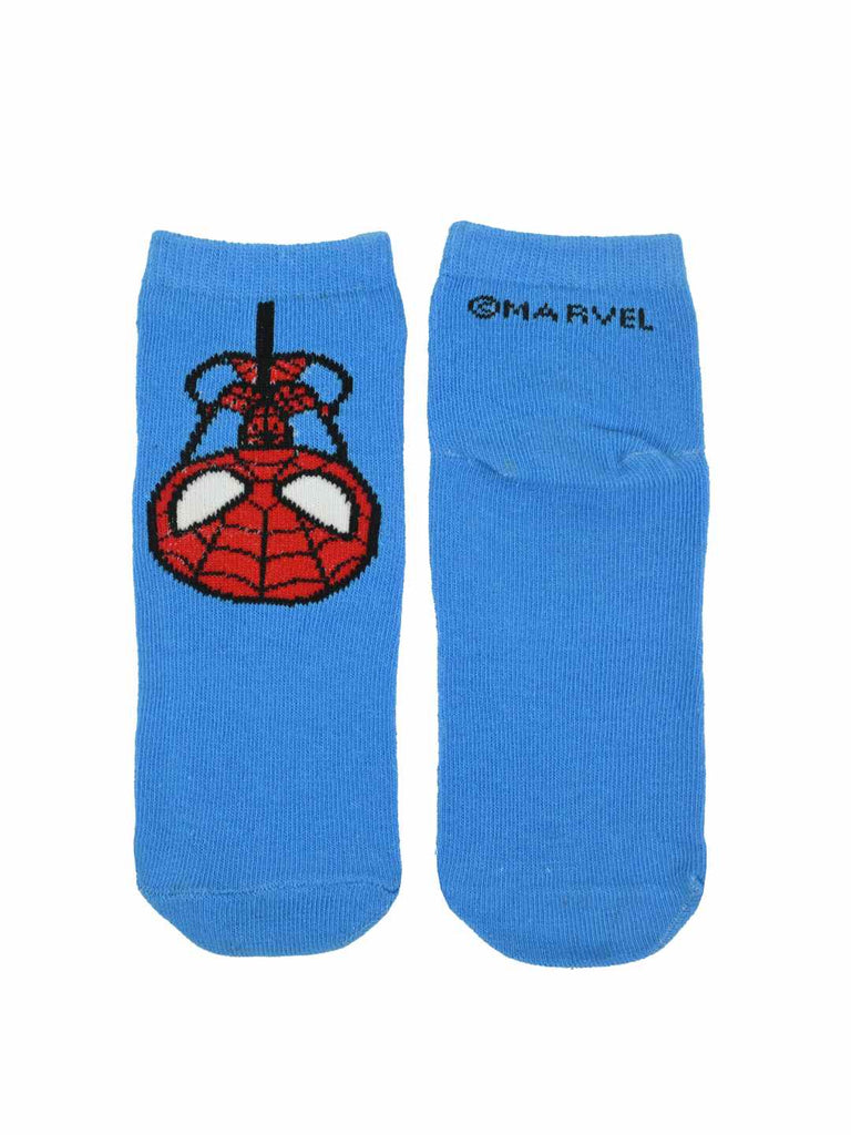 Yellow Bee Boy's Marvel Superhero  Cartoon Socks –Pack of 3 - Front & Back View