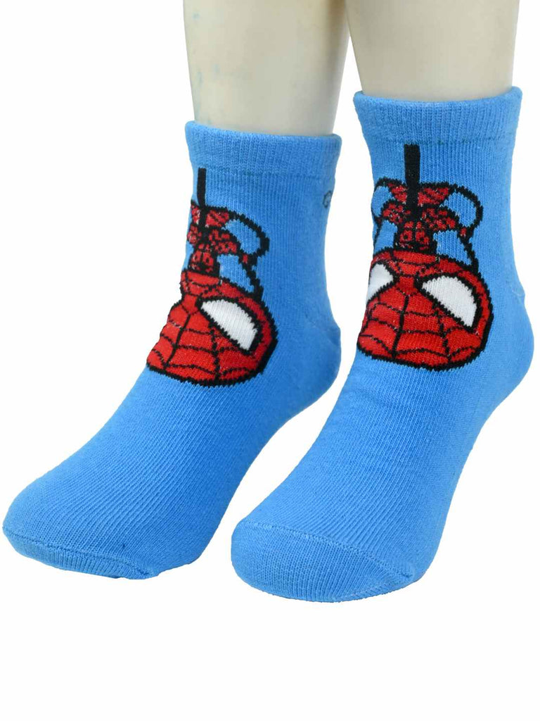 Yellow Bee Boy's Marvel Superhero  Cartoon Socks –Pack of 3 - Front View
