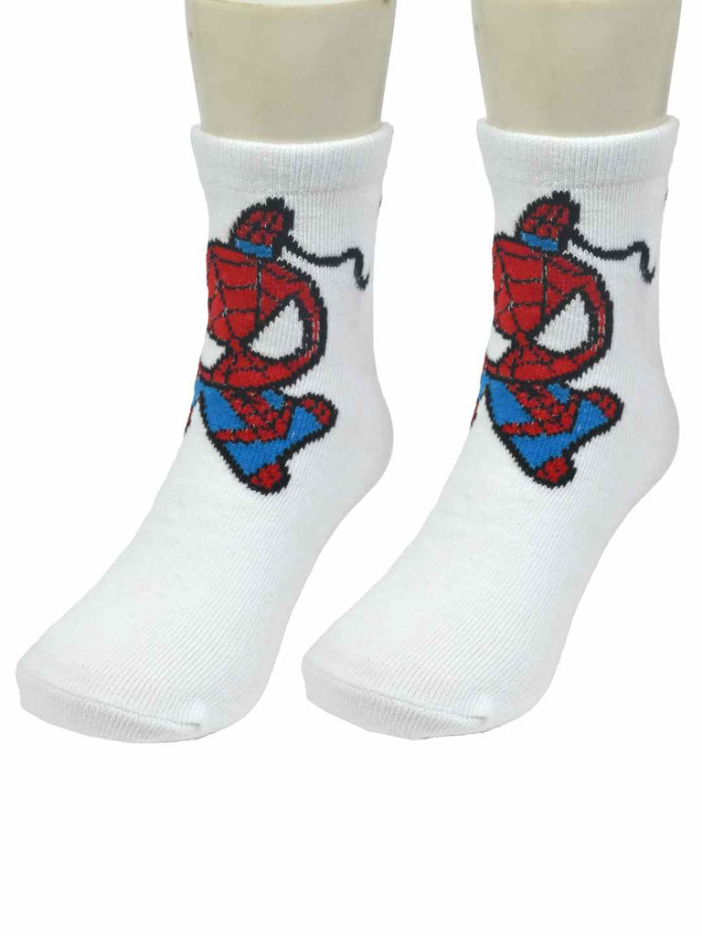 Yellow Bee Boy's Marvel Spider-Man Cartoon Socks –Pack of 3 - Angle View
