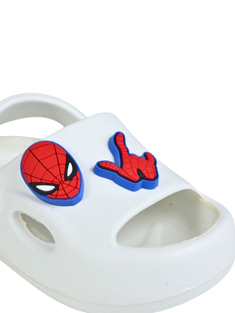 Yellow Bee Boy's Marvel Superhero Spider-Man Charm Sandals – Front View