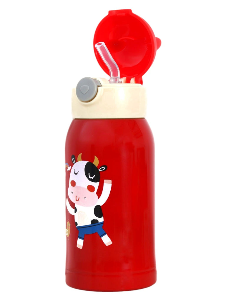 yellow-bee-cow-red-thermos-flask-open