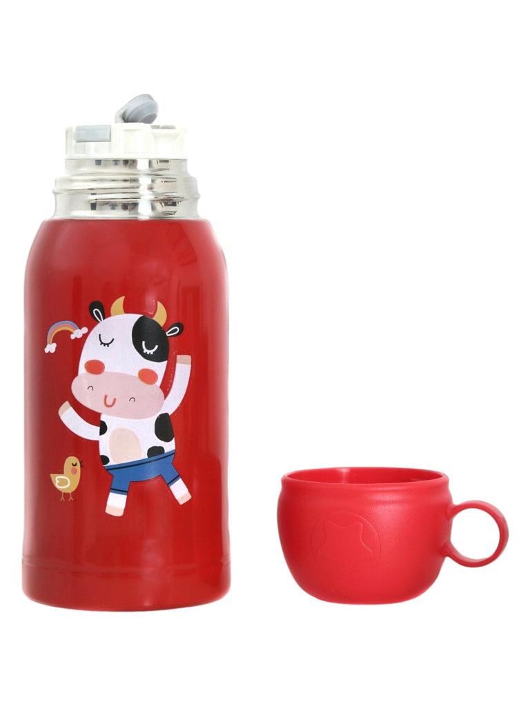 yellow-bee-cow-red-thermos-flask-with-cup