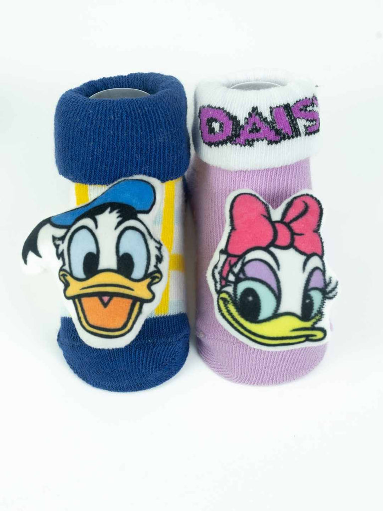 Yellow Bee Disney 3D Socks Combo – Donald & Daisy Duck for Boys and Girl-Full Close up view