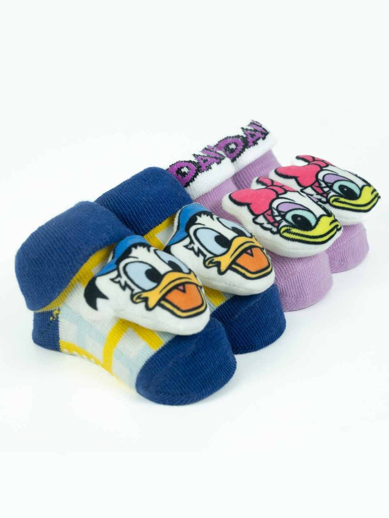 Yellow Bee Disney 3D Socks Combo – Donald & Daisy Duck for Boys and Girl-Side View