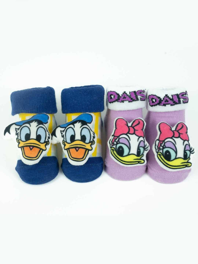 Yellow Bee Disney 3D Socks Combo – Donald & Daisy Duck for Boys and Girl-Full Front View