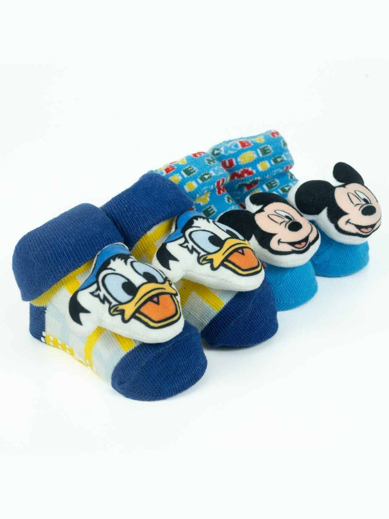 Yellow Bee Disney 3D Socks Combo – Mickey Mouse & Donald Duck for Boys-Side View